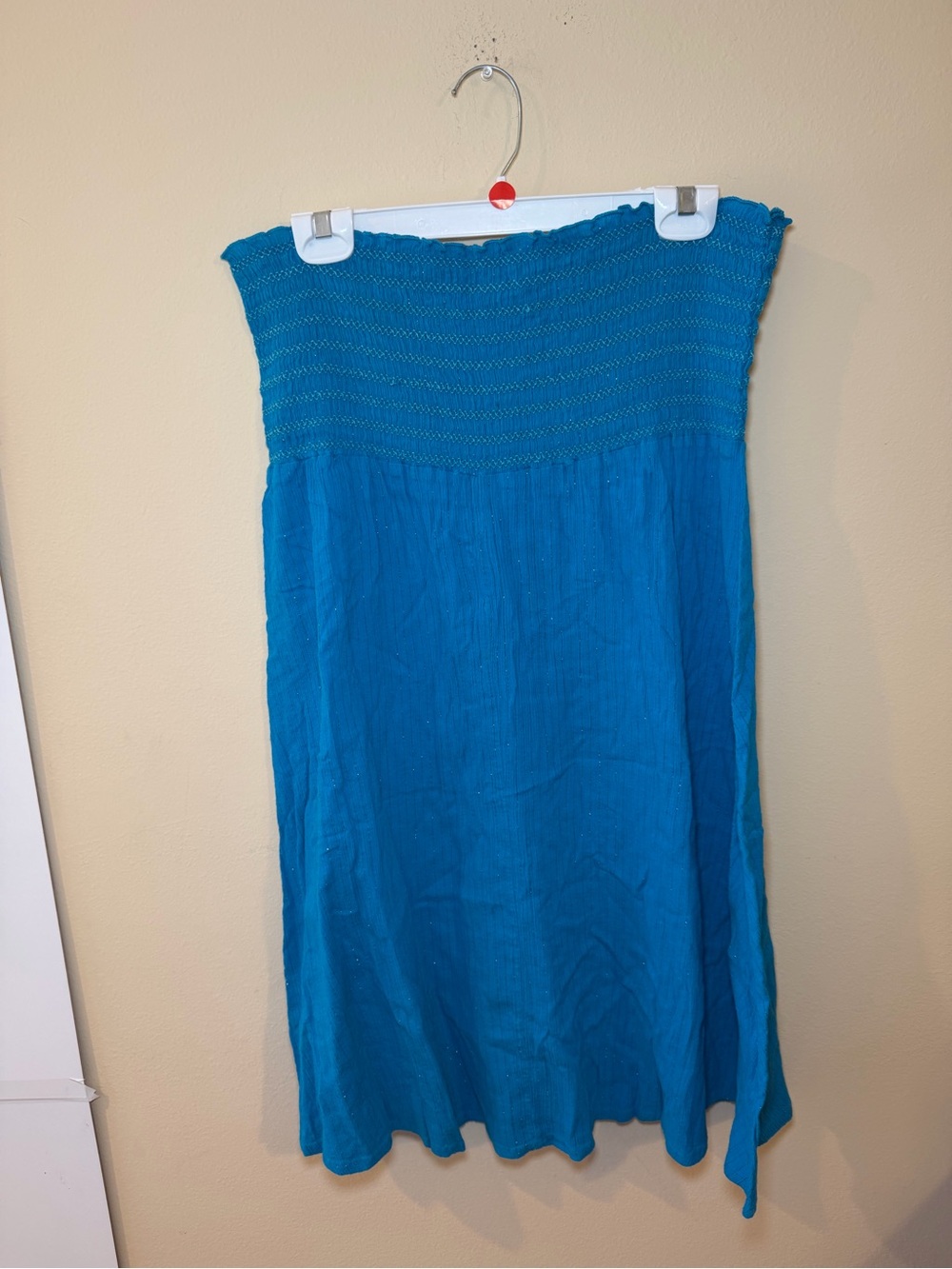 Strapless Turquoise Swim Coverup Dress